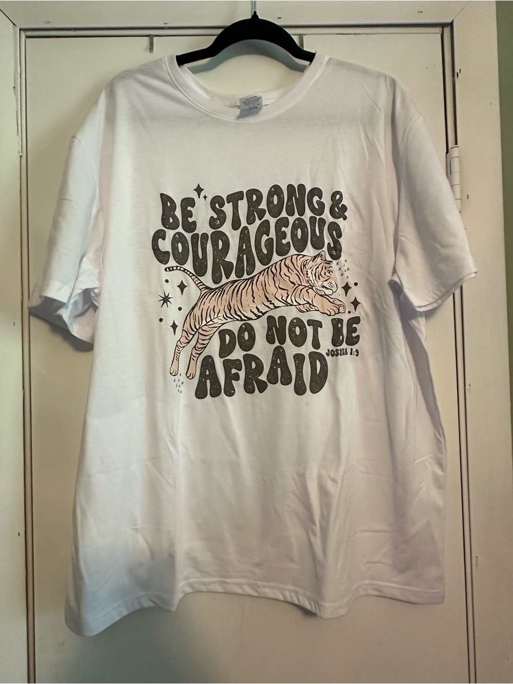 Be Strong & Courageous Tiger Graphic T-Shirt